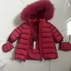 NWT ADD baby girl winter jacket with gloves size 6M